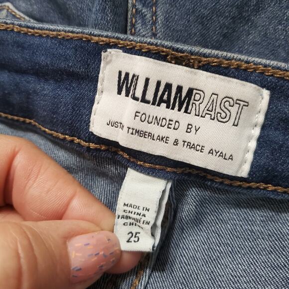 William Rast Highrise Ankle Jeans Raw Hem Exposed Button Front Size 25 - Picture 14 of 14